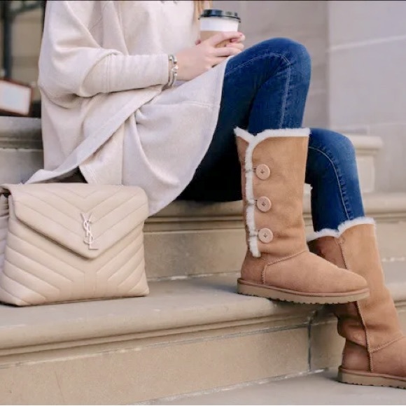 UGG Charlynne Pichot Double Knit Fleece Poncho Sweater In Oatmeal Heather - Picture 2 of 4